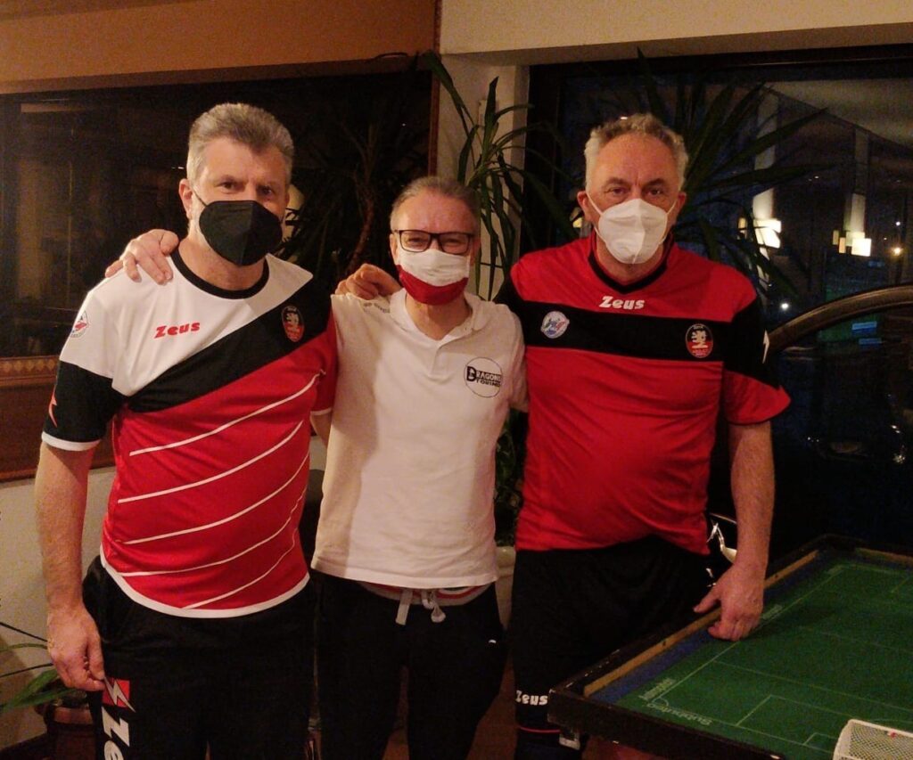 Podio 5° tappa subbuteo: Giovanni Navarra, Pierluigi Bianco, Riccardo Rabacchin