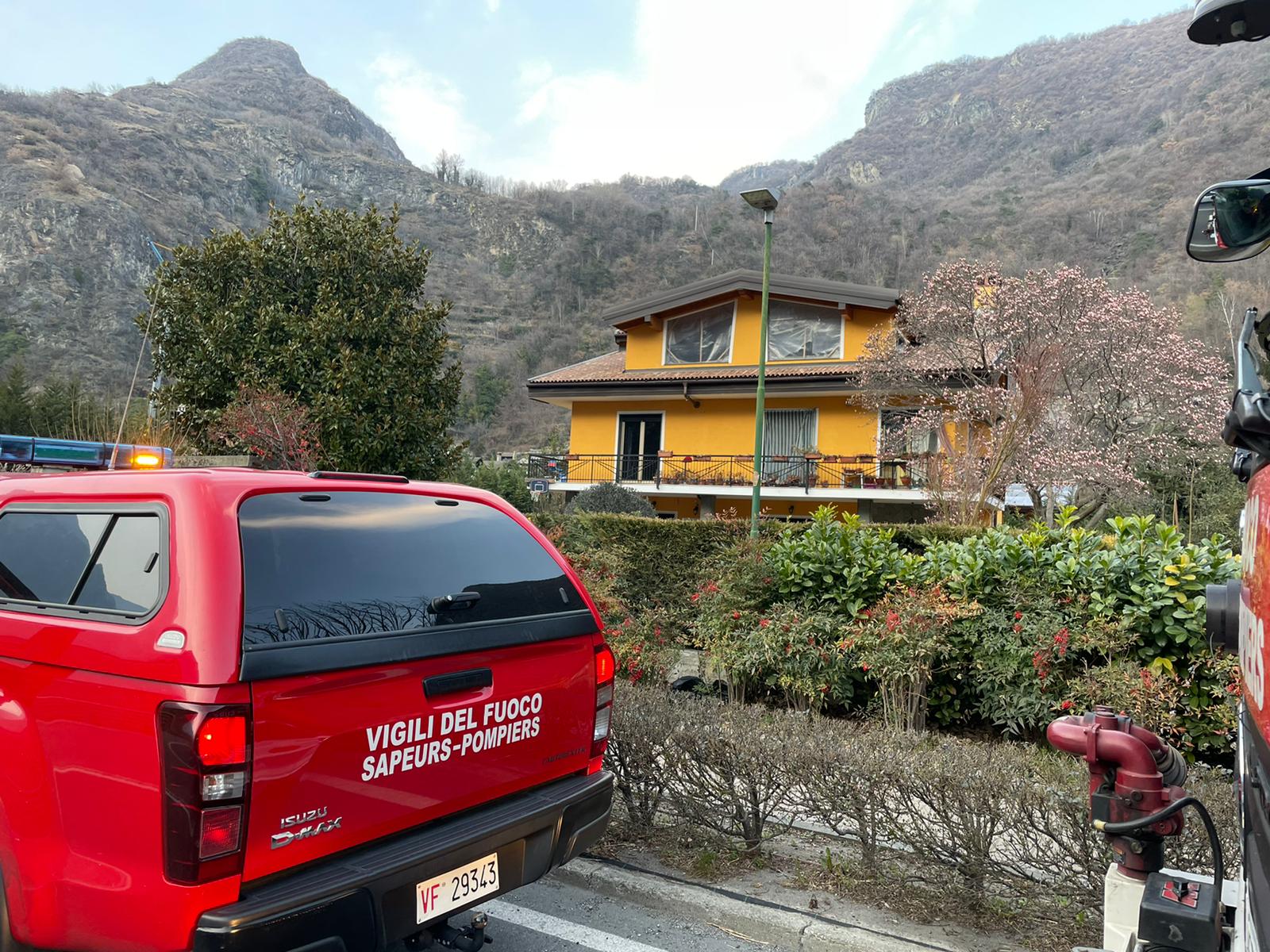 Verrès: incendio di canna fumaria