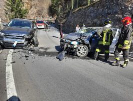 Incidente stradale nei pressi di Chevril