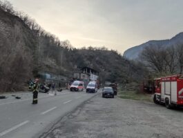 Incidente stradale a Mecosse di Arvier