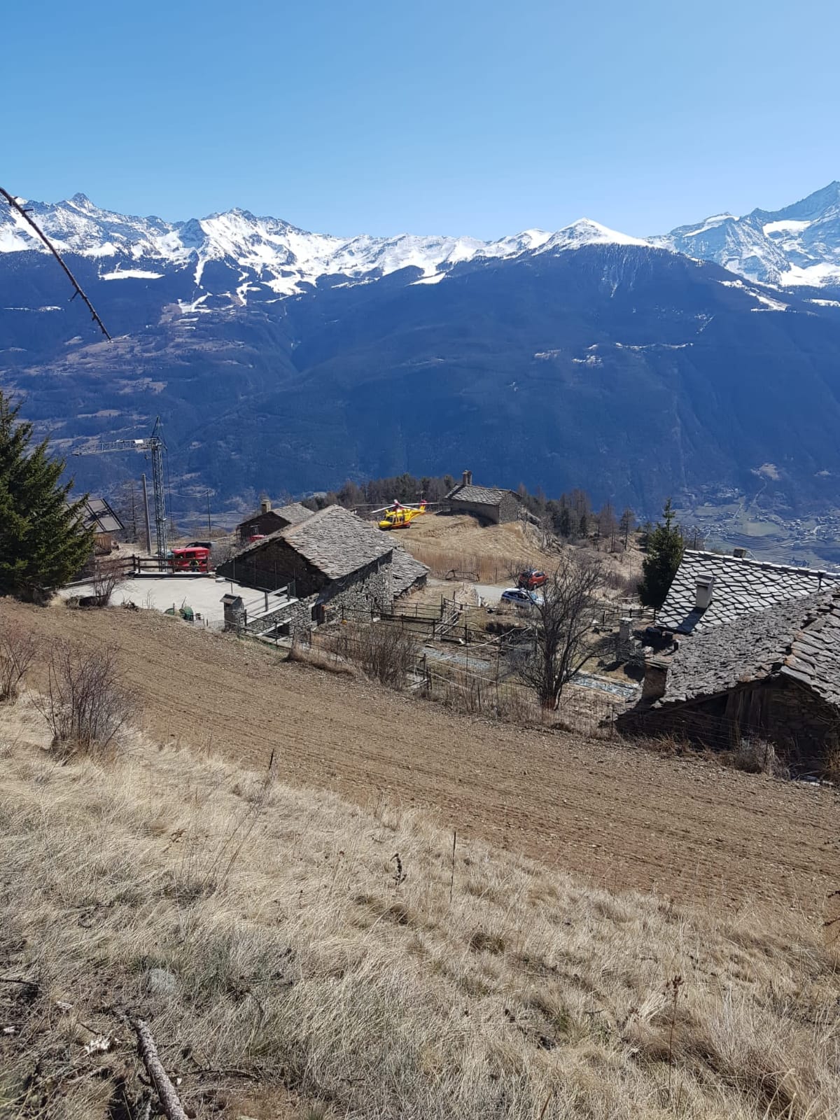 Sarre: incidente di un parapendio