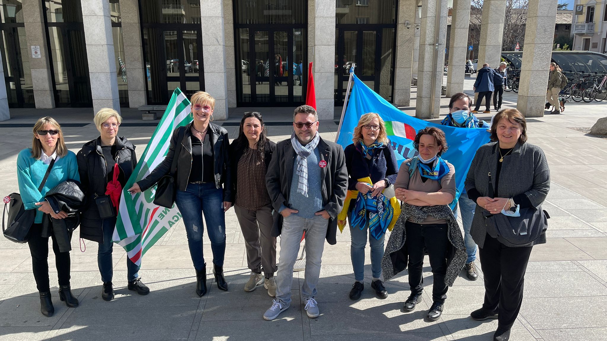 Cgil, Cisl e Uil VdA: un presidio dedicato alla sanità