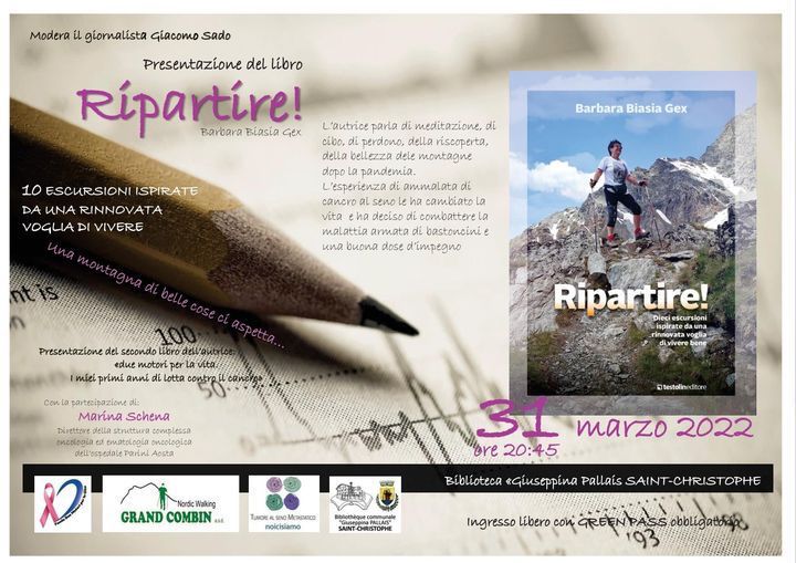 A Saint-Christophe, la presentazione del libro Ripartire!, di Barbara Biasia Gex
