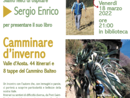 A Sarre, la presentazione del libro Camminare d\'inverno di Sergio Enrico