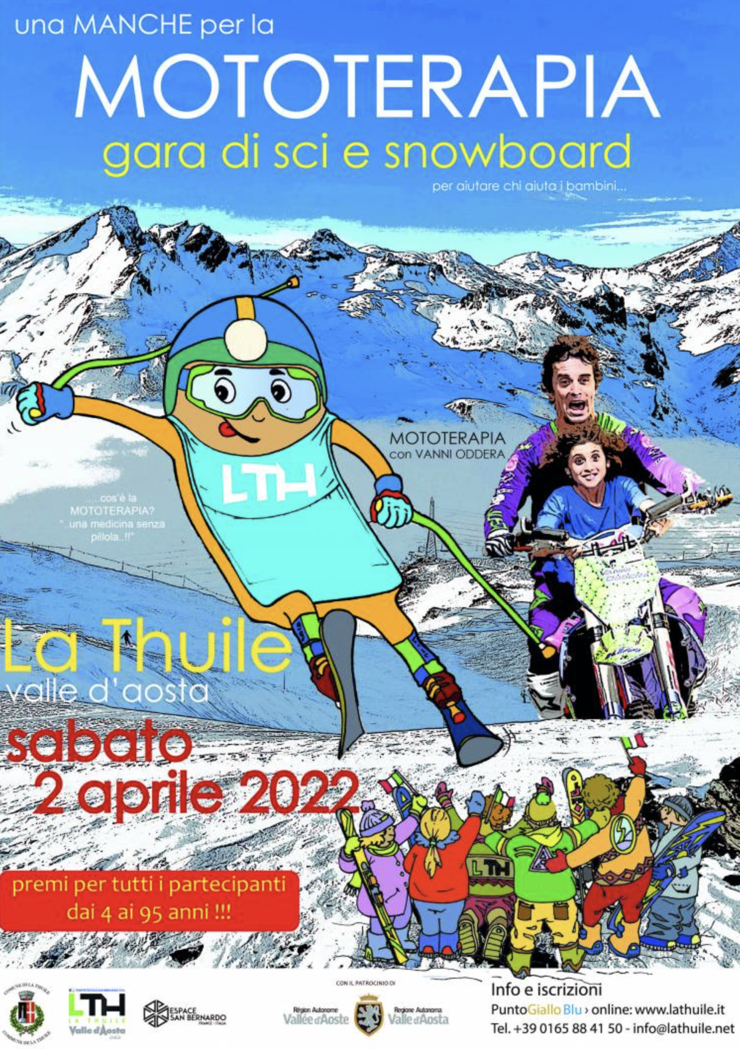 A La Thuile una gara di sci solidale per la mototerapia
