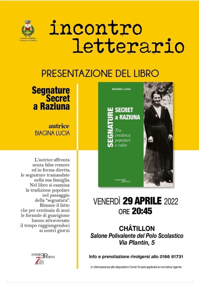 Presentazione del libro Segnature Secret a Raziuna, di Lucia Biagina