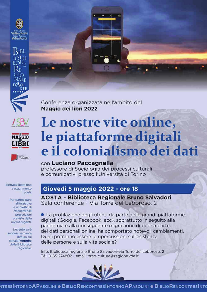 Una conferenza sulla nostra vita online, le piattaforme digitali e il colonialismo dei dati