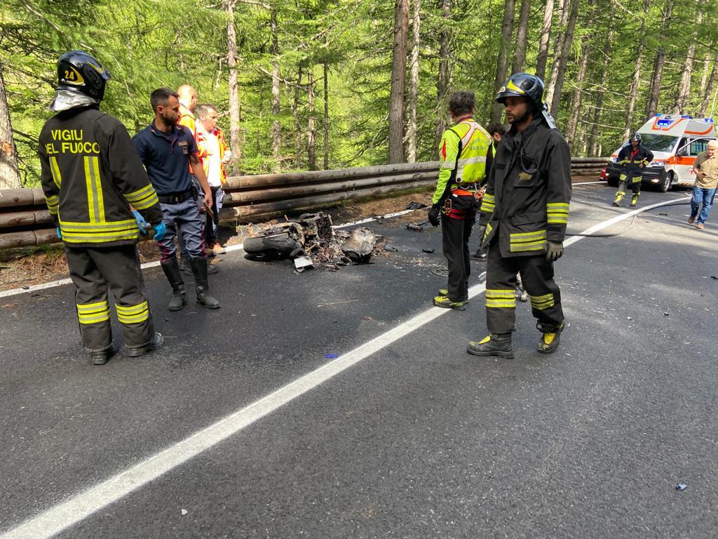 Incidente sulla strada per il colle del Gran San Bernardo