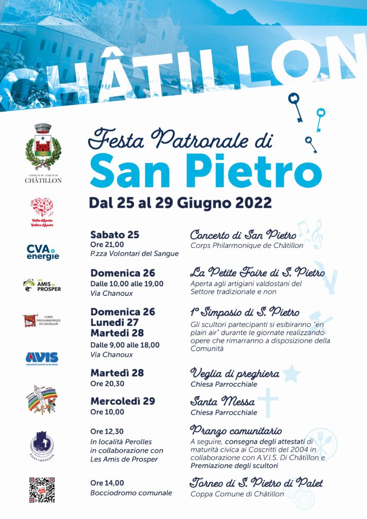 La locandina della Festa patronale di San Pietro a Châtillon