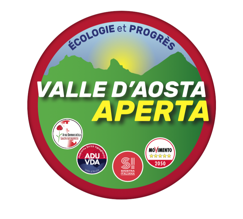Il simbolo della lista Valle d'Aosta Aperta