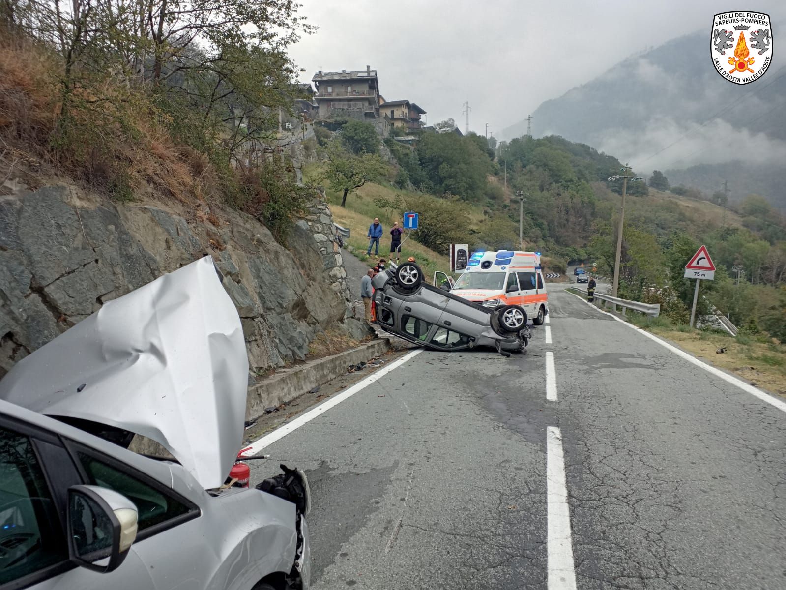 Incidente stradale a Challand-Saint-Victor