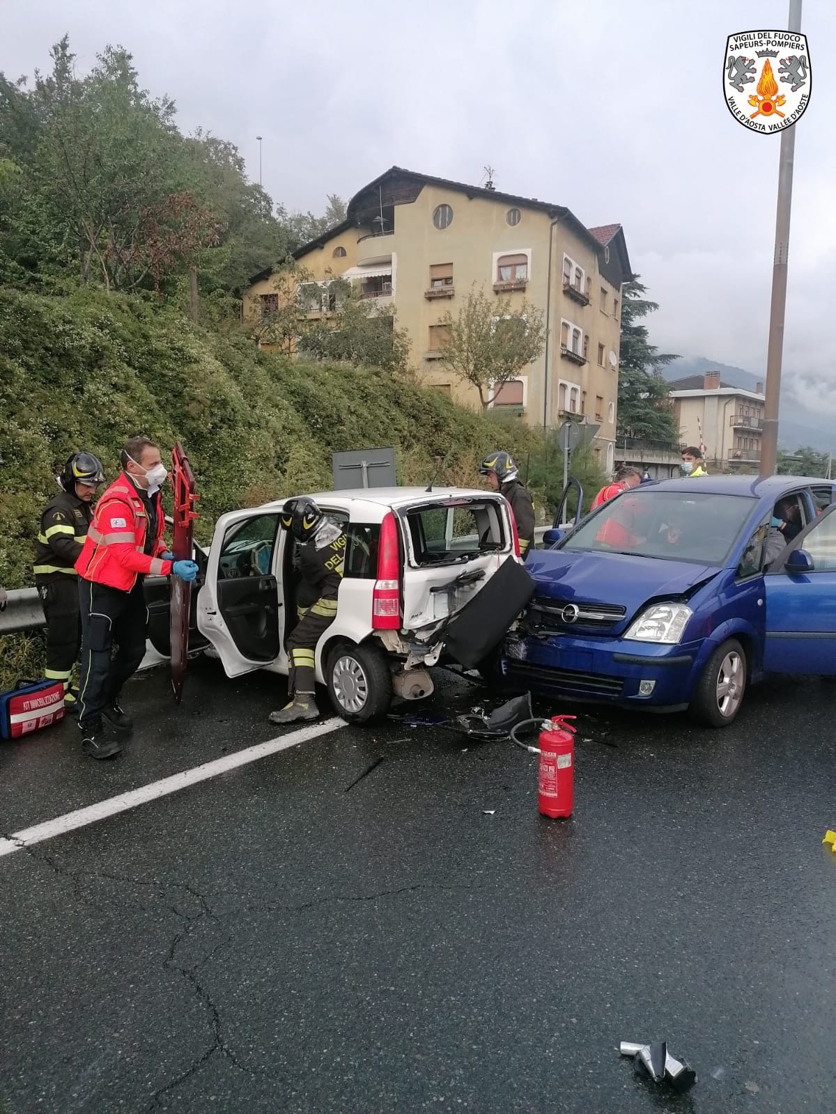 Incidente stradale ad Aosta