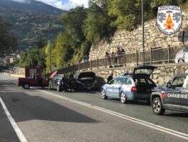 Incidente stradale in via Roma, ad Aosta