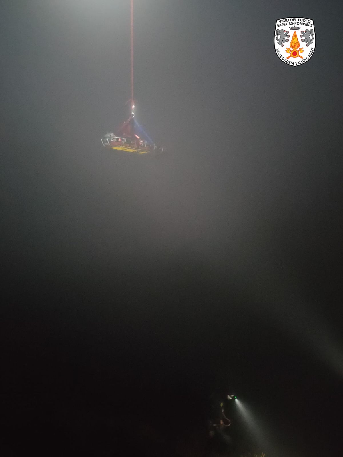 Skyway aperta nella notte per soccorrere un alpinista
