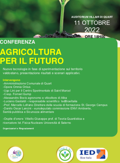 Una conferenza sull'agricoltura del futuro