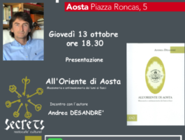 Andrea Desandré presenta il suo ultimo libro ad Aosta