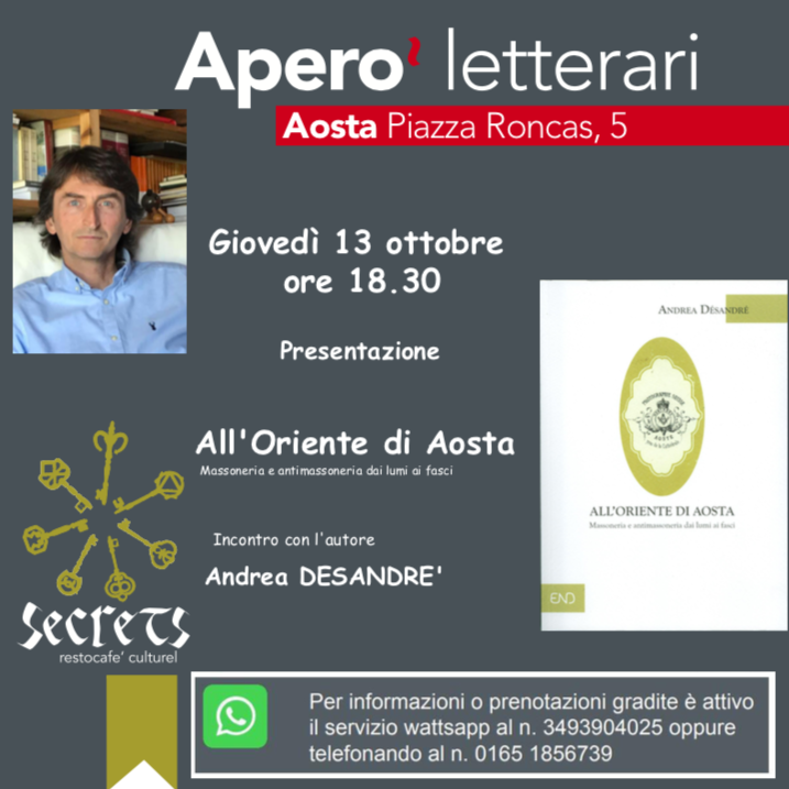 Andrea Desandré presenta il suo ultimo libro ad Aosta