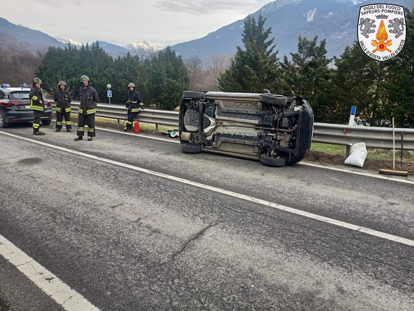 Incidente stradale autonomo a Nus