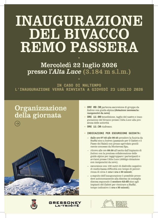 Bivacco Passera Inaugurazione