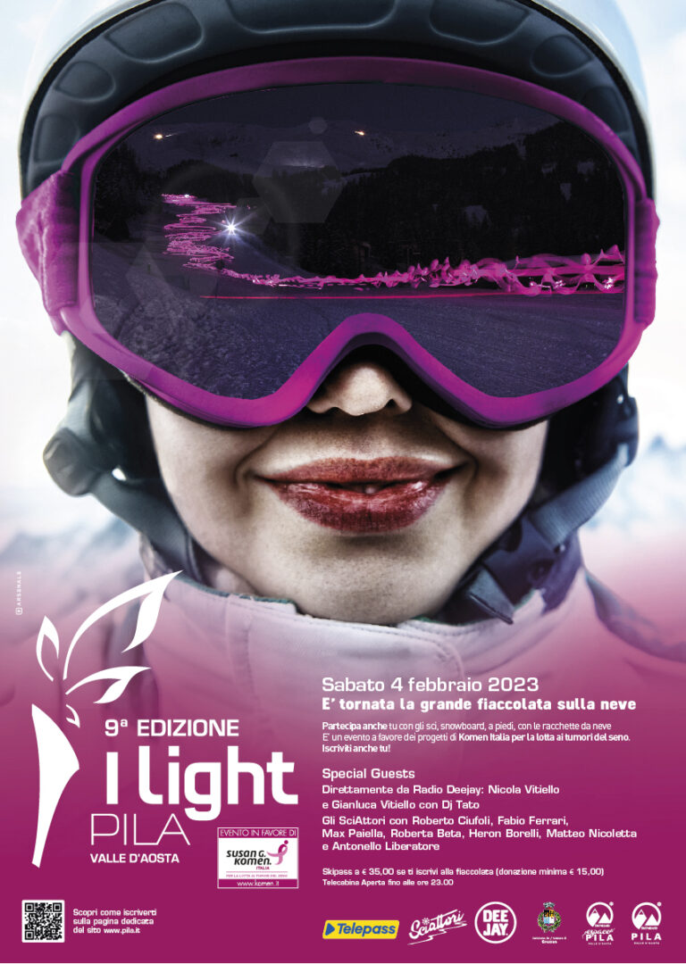 I light Pila 2023: la fiaccolata a sostegno dei progetti per la lotta al tumore al seno