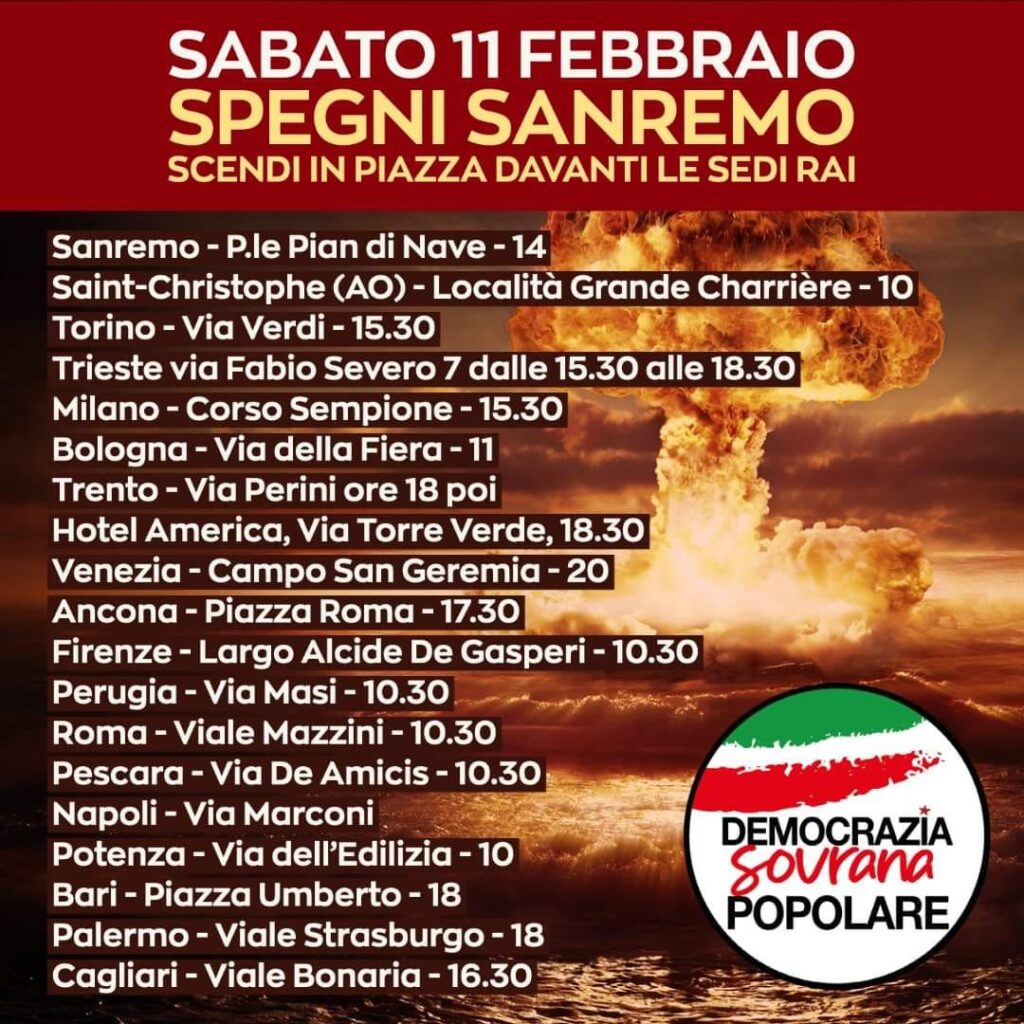 sede rain protesta sanremo