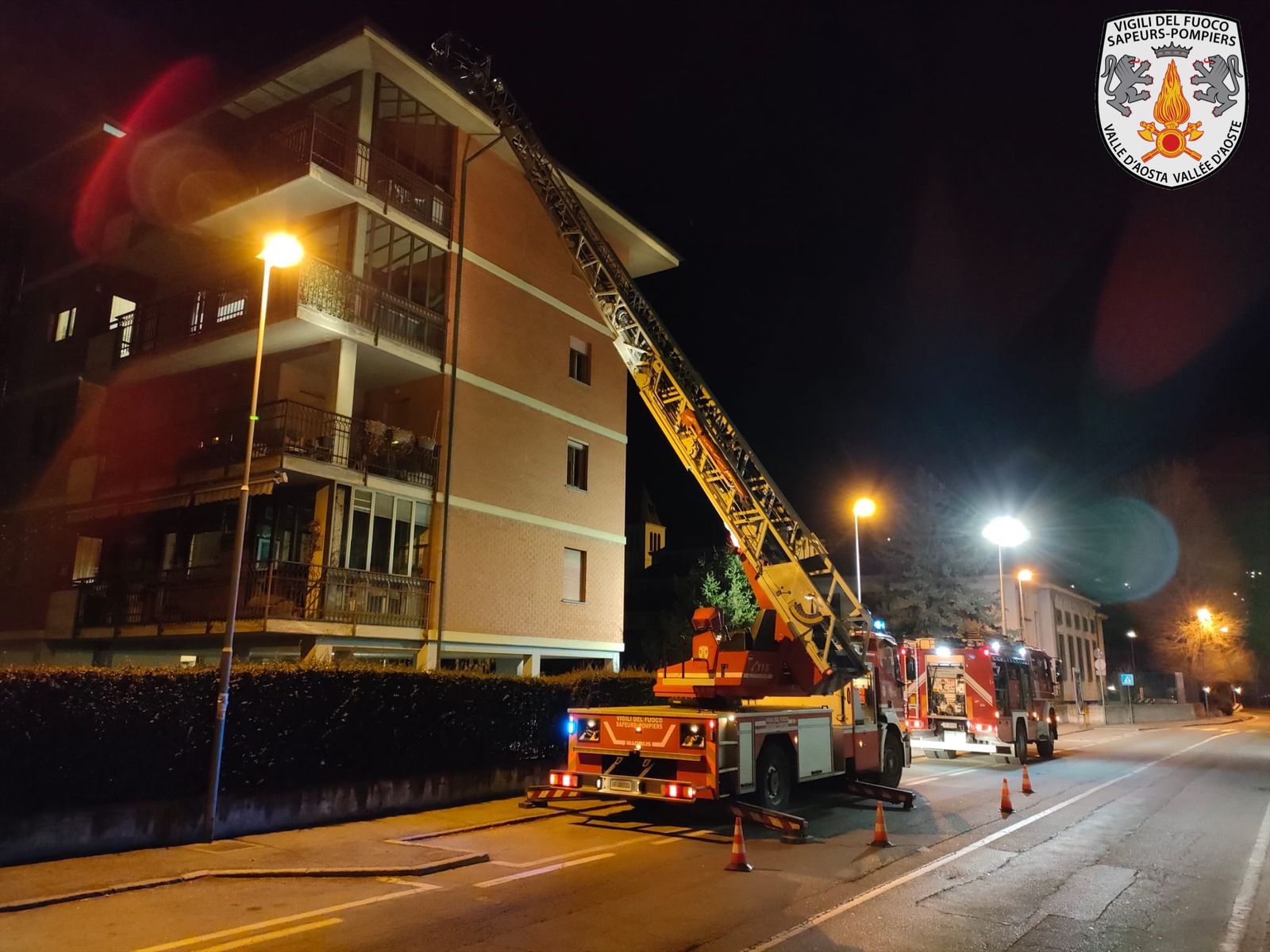 Incendio al Quartiere Dora di Aosta