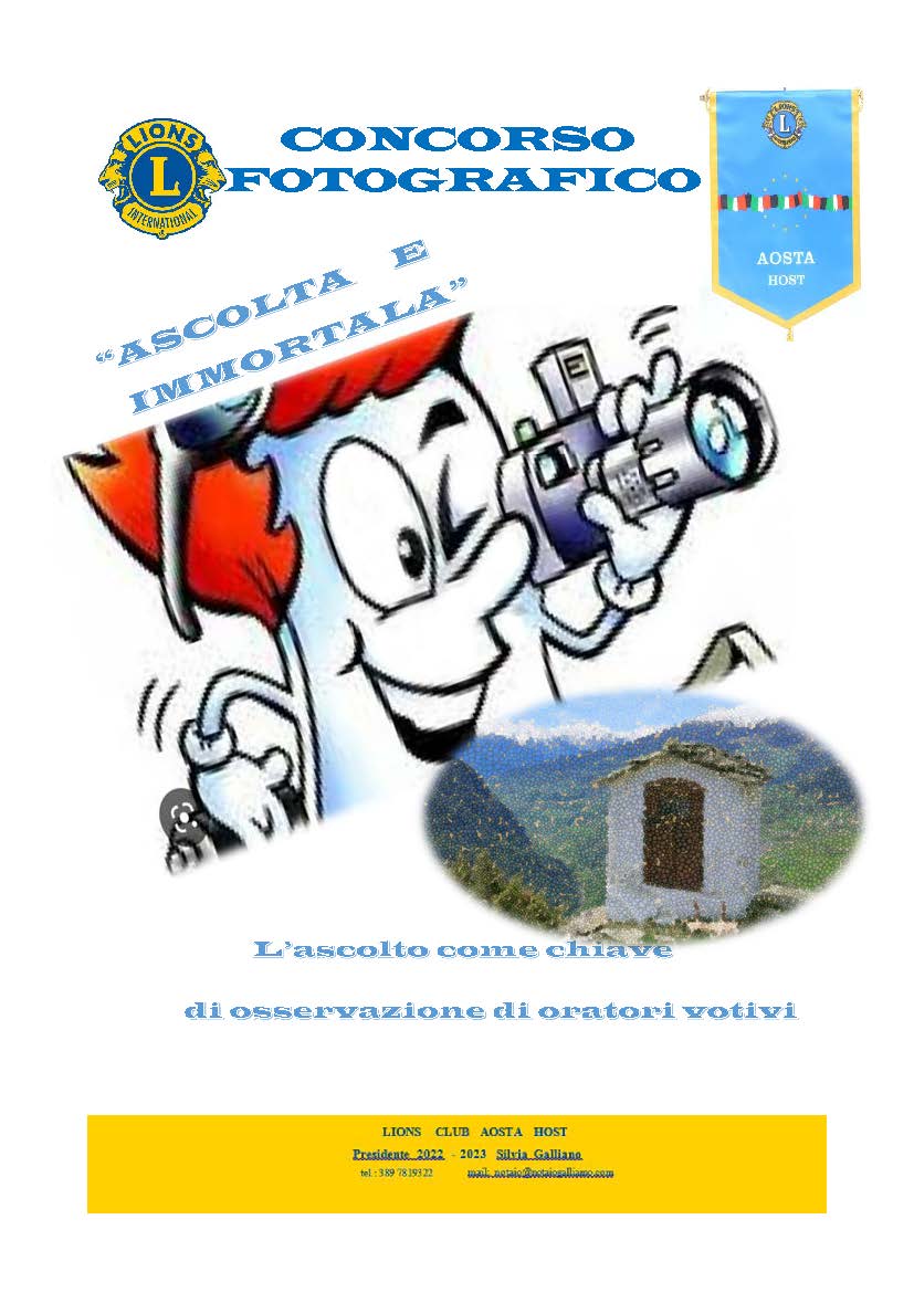 Concorso fotografico firmato Lions Club Aosta Host bobine.tv