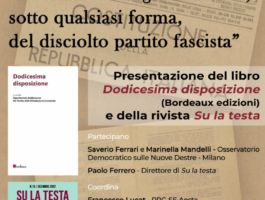 Ad Aosta, una serata sul Fascismo di ieri e di oggi