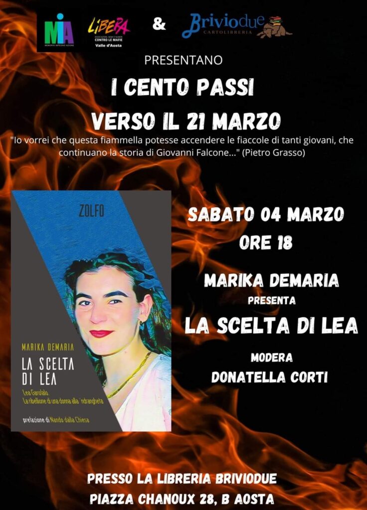 rassegna stampa Presentazione libro La scelta di Lea , i cento passi giornata della memoria 2023 mafia