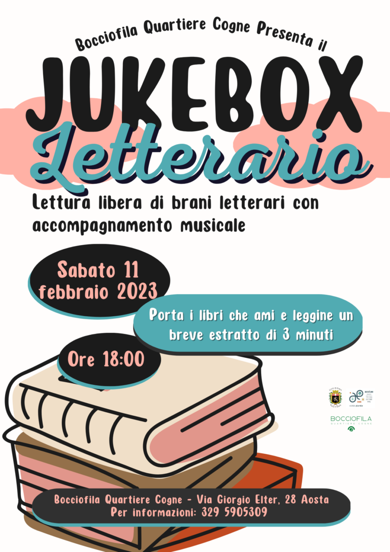 Jukebox letterario: ad Aosta, una serata fra libri e musica