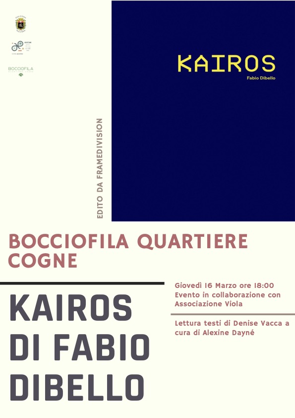 Kairos Locandina presentazione quartiere Cogne Fabio Dibello