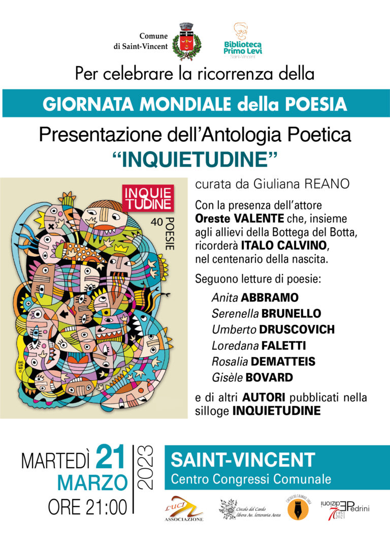 La Giornata Mondiale della Poesia a Saint-Vincent e Castellamonte