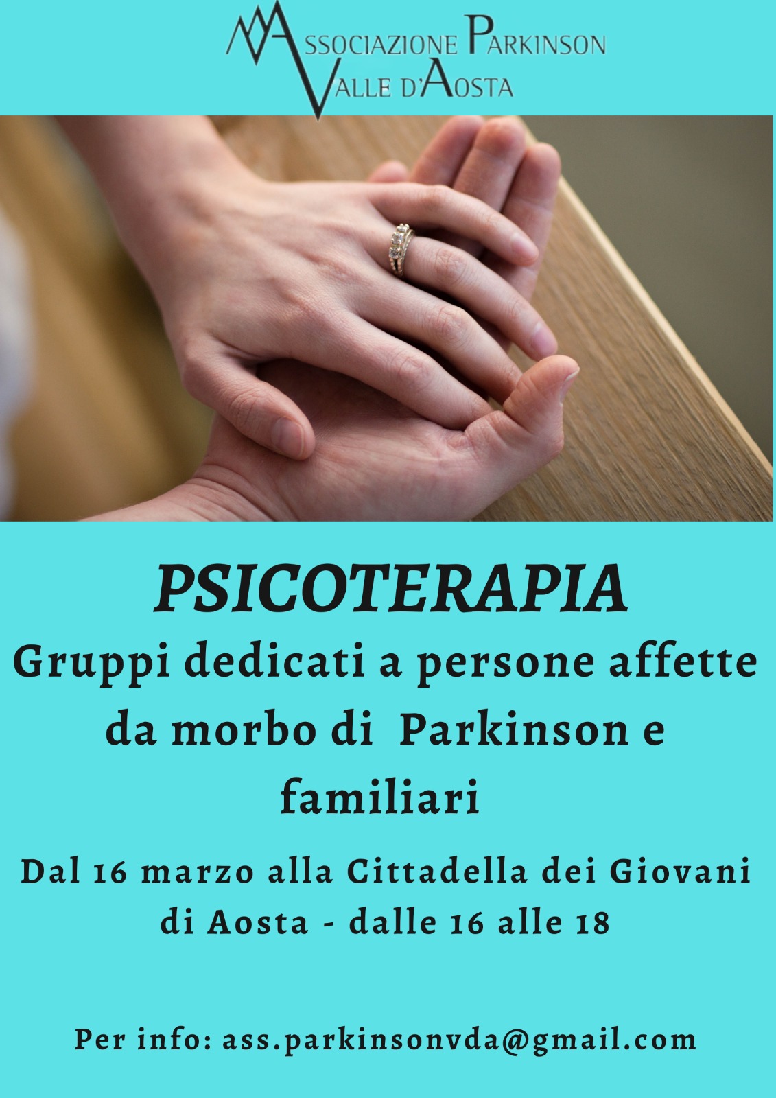Un percorso di psicoterapia per persone colpite dal morbo di Parkinson e i familiari