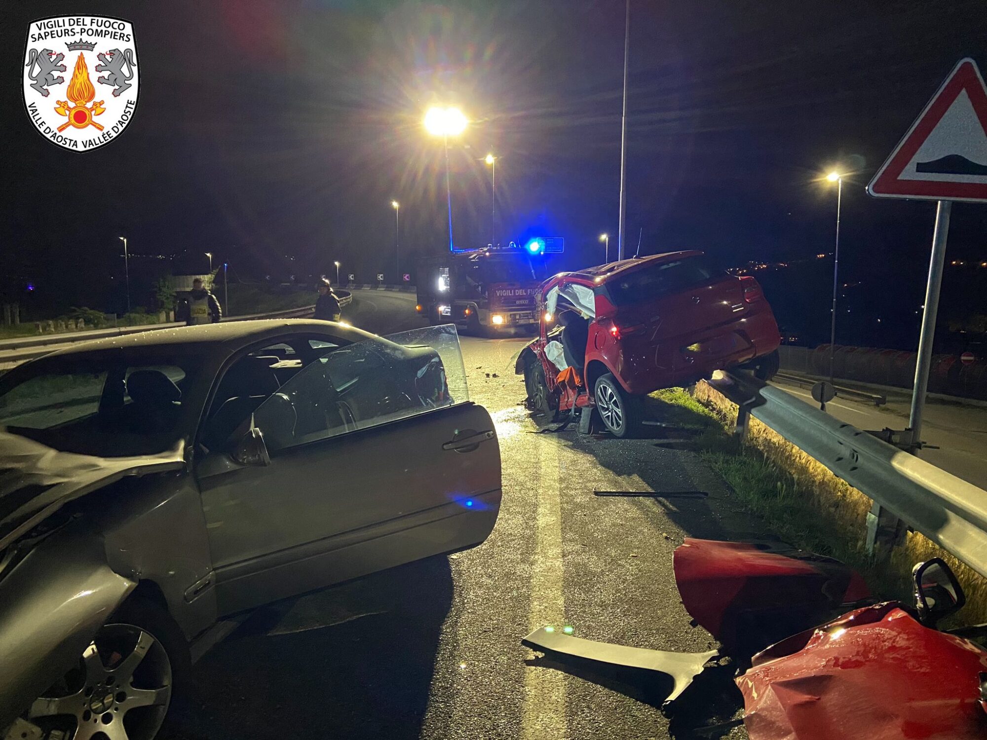 Incidente stradale fra Aosta e Sarre
