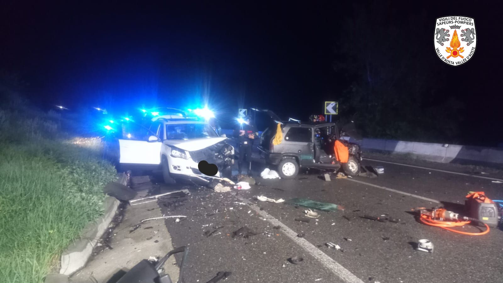 Incidente stradale, nella notte, a Sarre