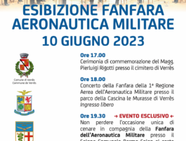 A Verrès, l\'esibizione della Fanfara dell\'Aeronautica Militare