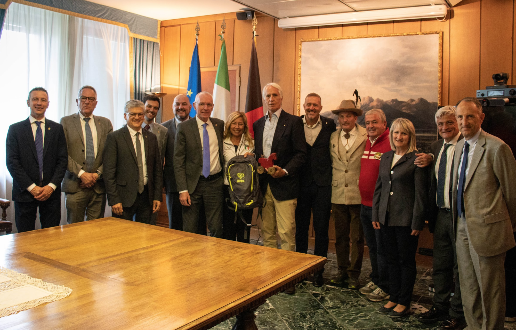Incontro fra il presidente del Coni Giovanni Malagò e la Giunta RaVdA