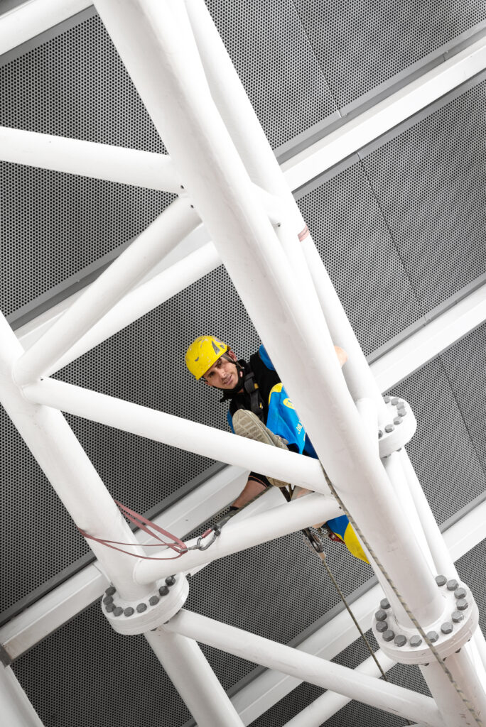Skyway Monte Bianco pulizia vetri strutture
