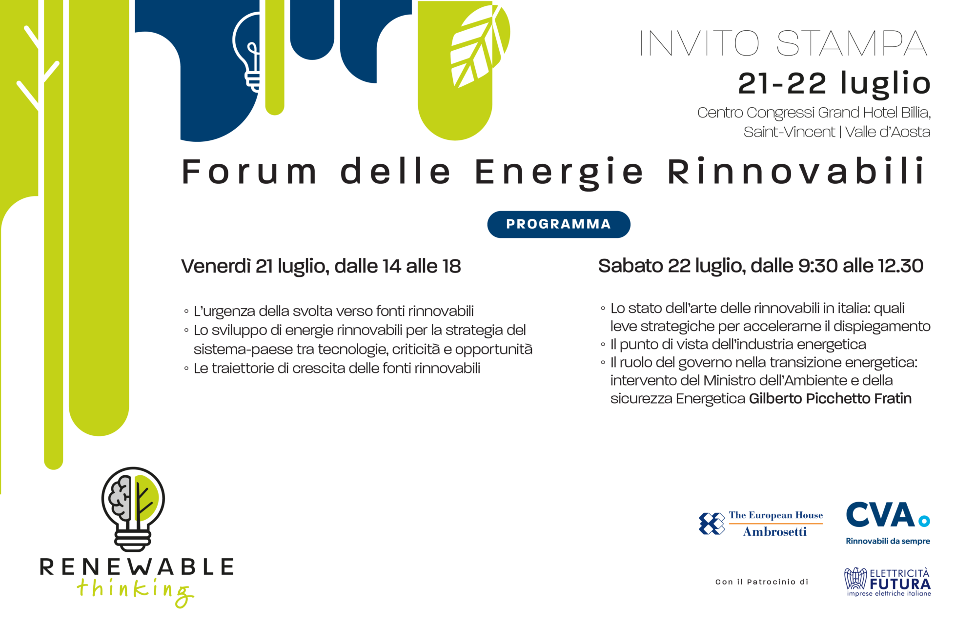 A Saint-Vincent, il forum delle Energie Rinnovabili
