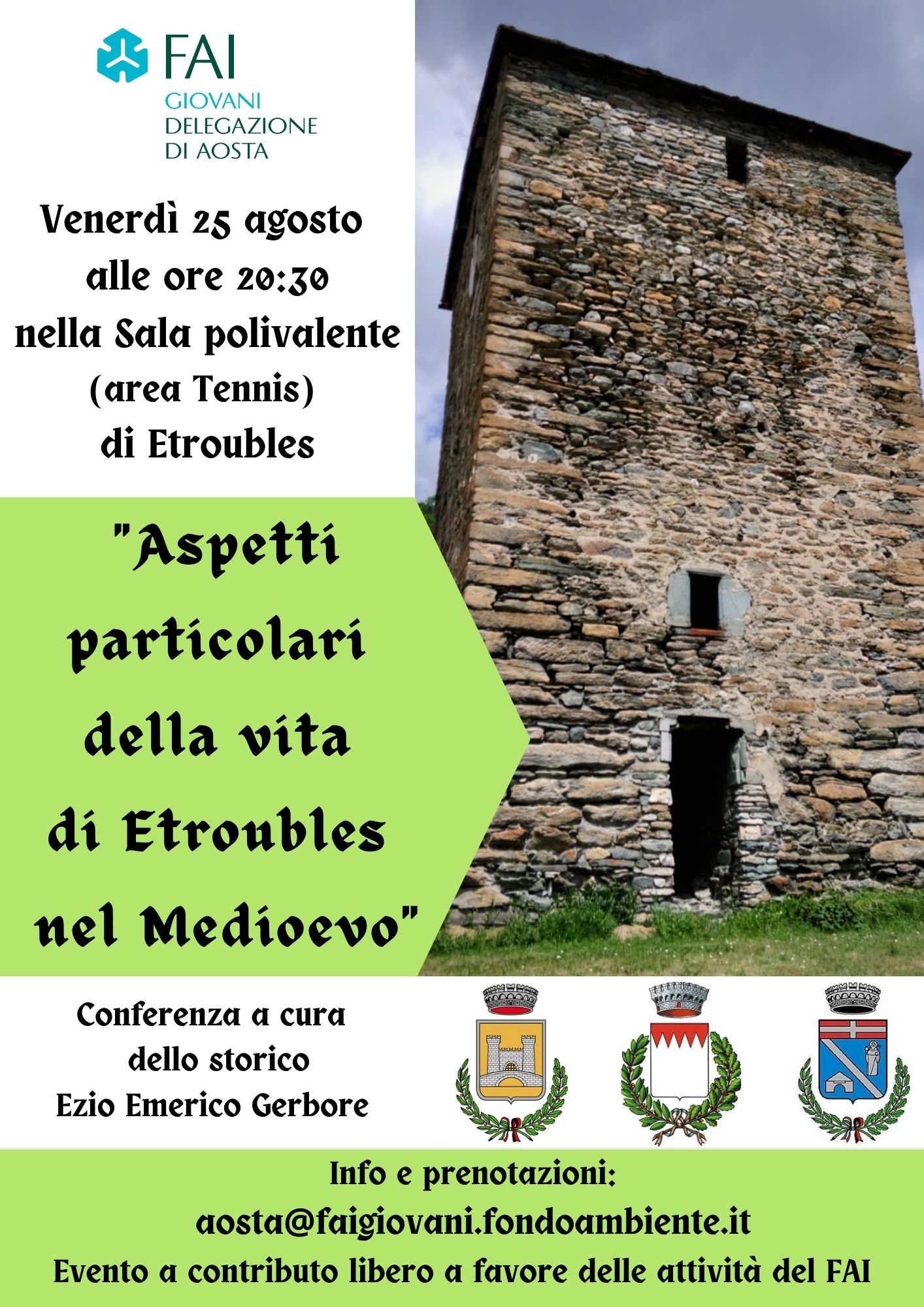 Etroubles: una conferenza di Ezio Gerbore