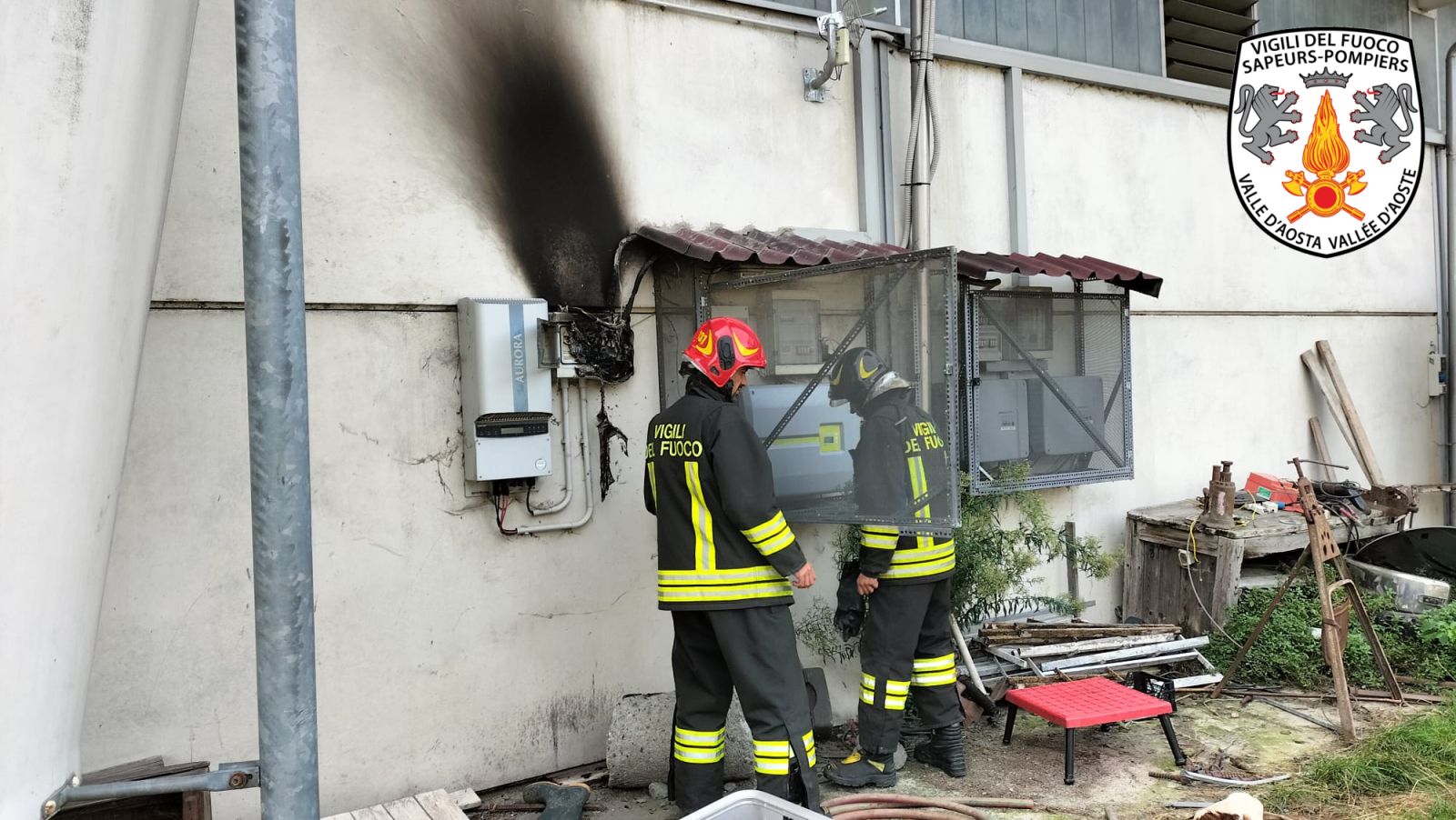 Verrès: incendio di un quadro elettrico