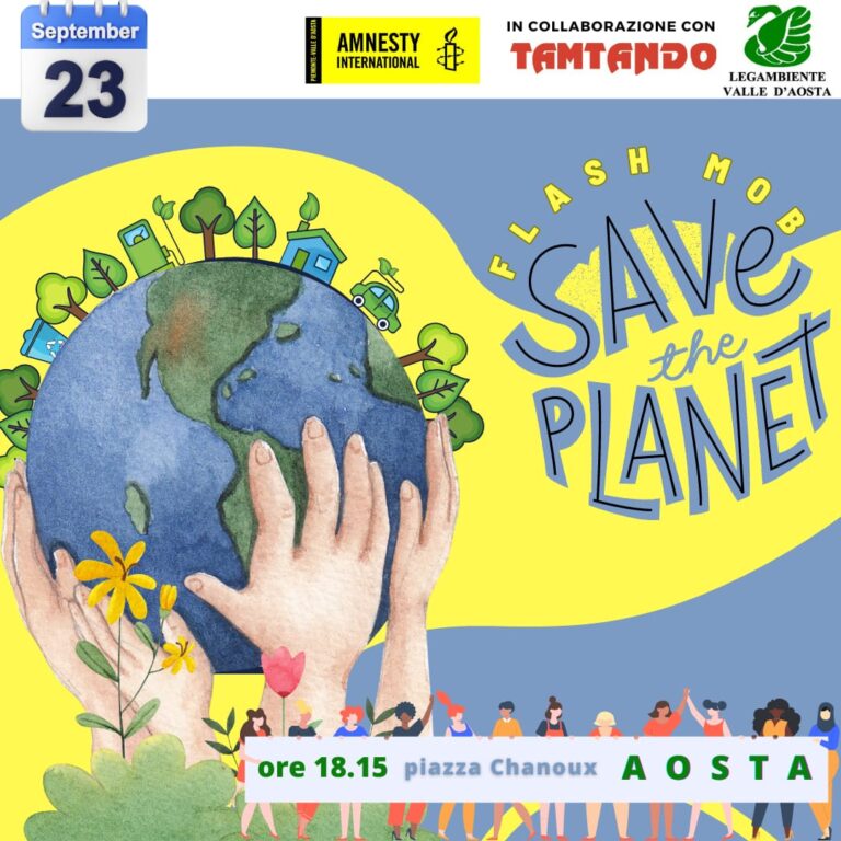 Ad Aosta un flash mob Save the planet