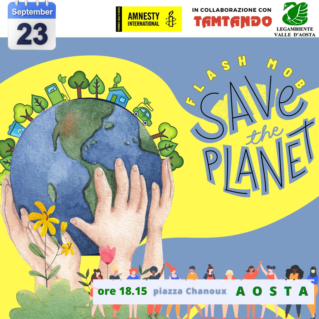 Ad Aosta un flash mob Save the planet