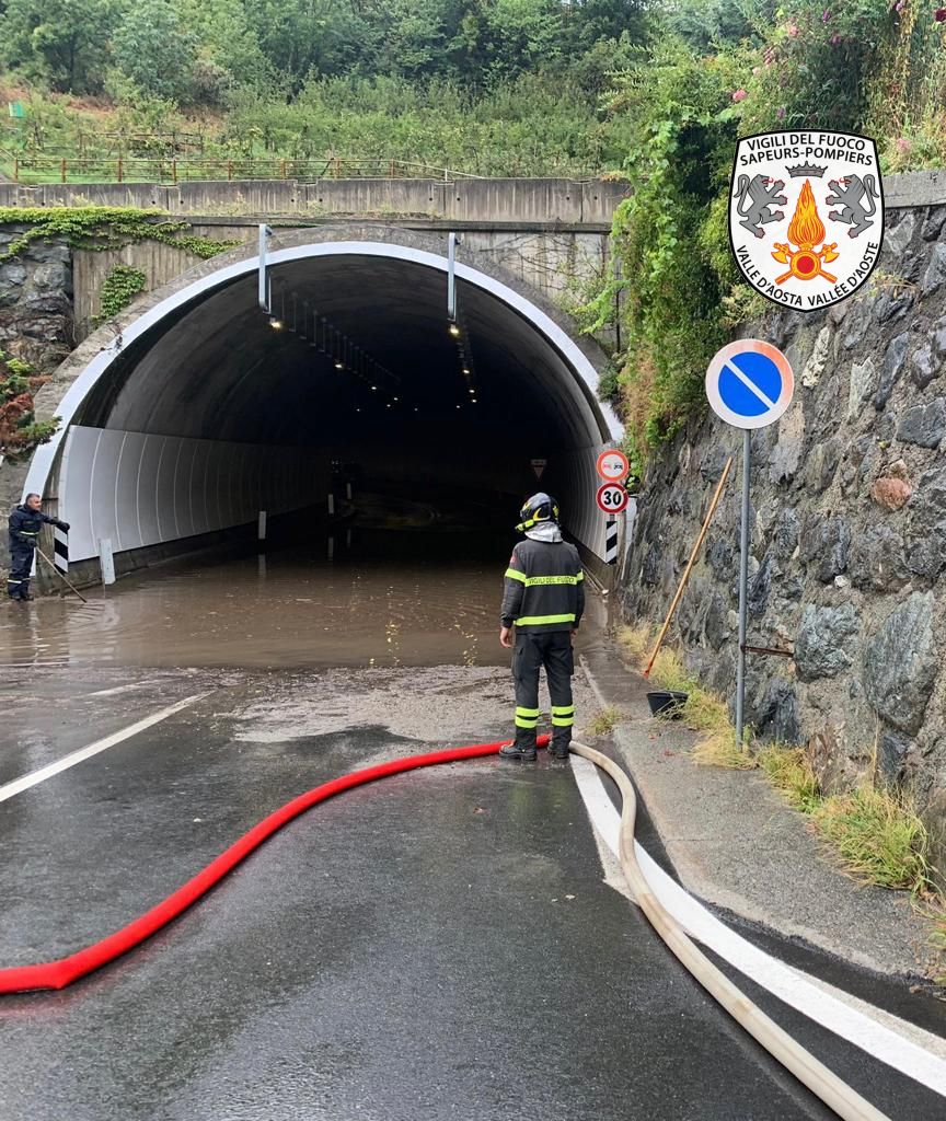 Gignod: allagato un sottopasso