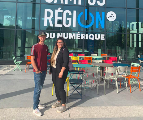 Sara Manganone e André Bétemps alla Grande Rencontre des jeunes Entrepreneurs du monde francophone