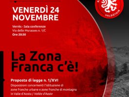 Rassemblement Valdôtain: una serata sulla Zona Franca