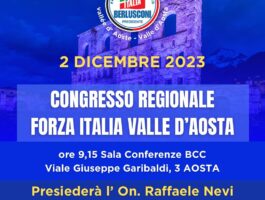 Ad Aosta, il congresso regionale Forza Italia VdA