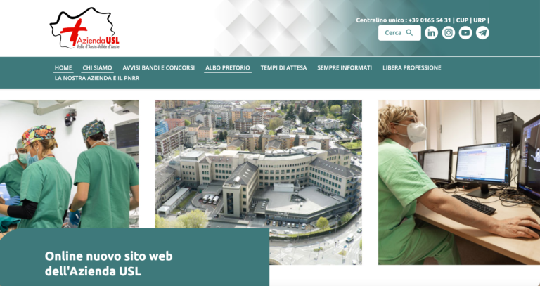 Nuovo sito web per l'Ausl Valle d'Aosta