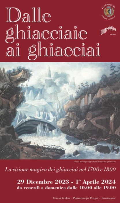 A Courmayeur, l'esposizione "La visione magica dei ghiacciai nel 1700 e 1800"