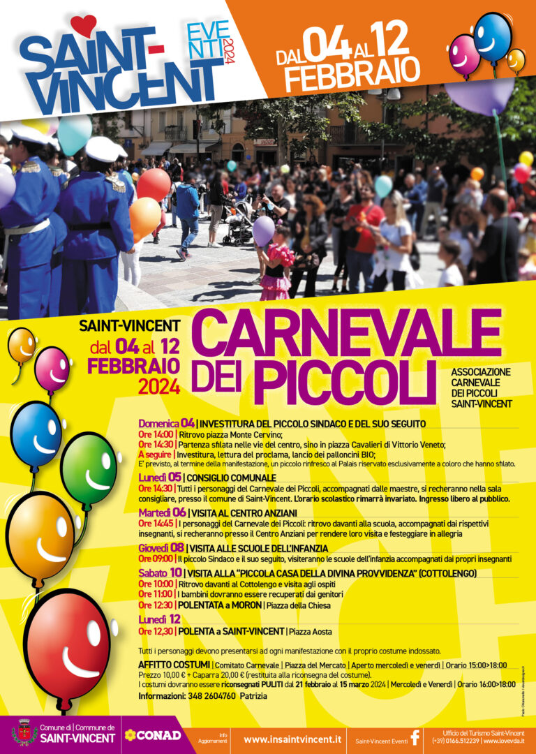 Carnevale dei Piccoli 2024 a Saint-Vincent